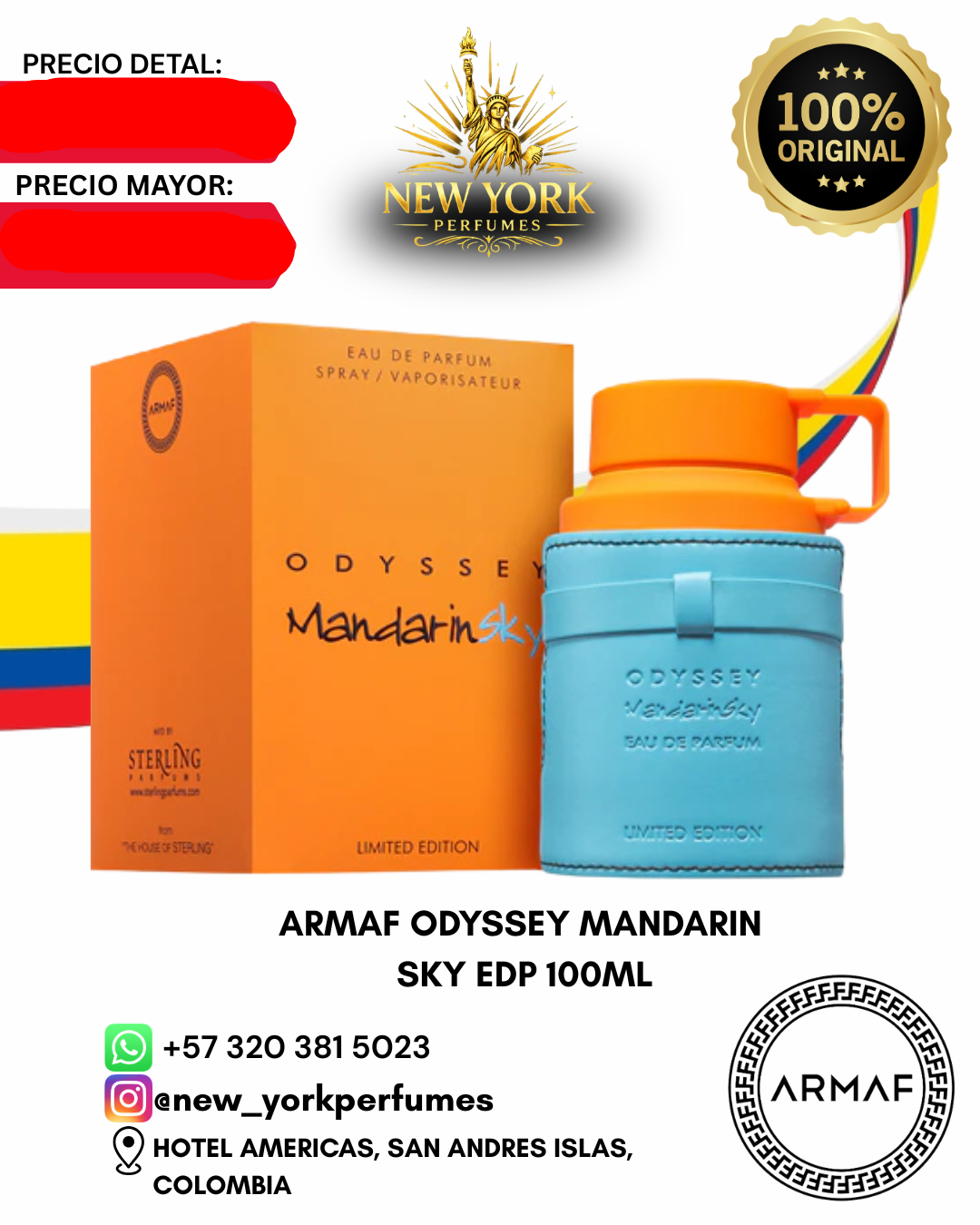 ARMAF ODYSSEY MANDARIN SKY EDP 100ML