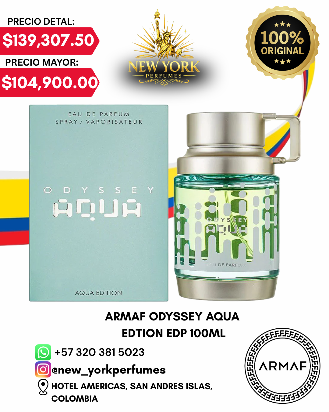 ARMAF ODYSSEY AQUA EDTION EDP 100ML