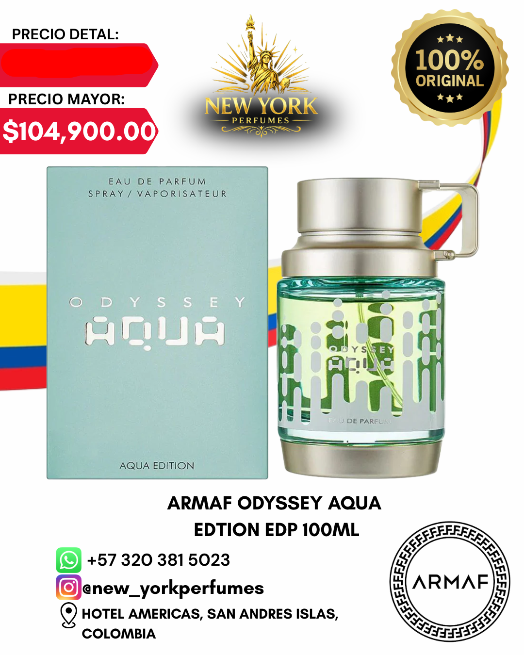 ARMAF ODYSSEY AQUA EDTION EDP 100ML