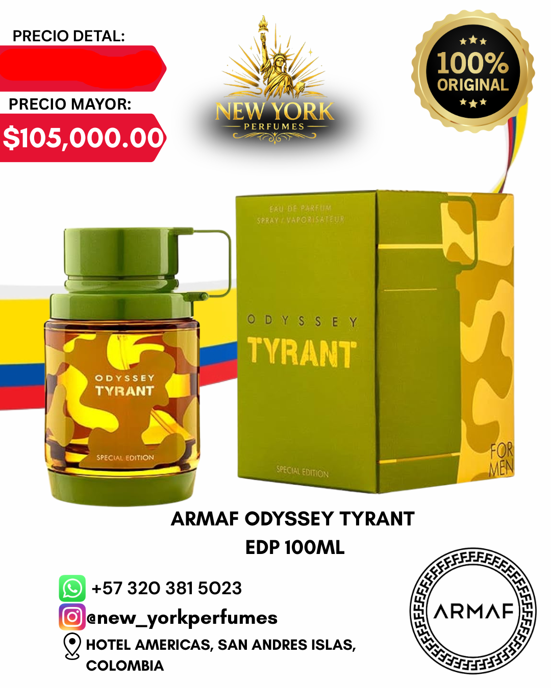 ARMAF ODYSSEY TYRANT EDP 100ML