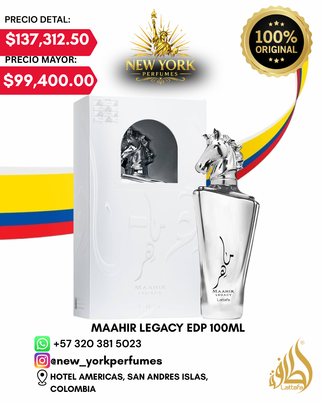 MAAHIR LEGACY EDP 100ML DE LATTAFA