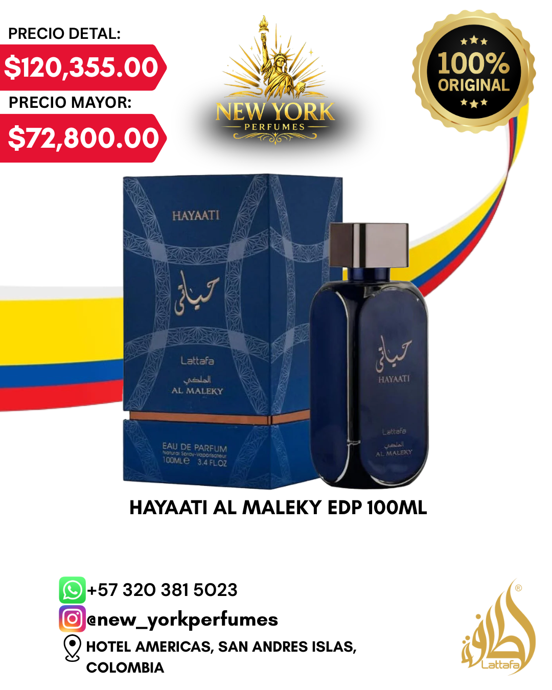 HAYAATI AL MALEKY EDP 100ML LATTAFA
