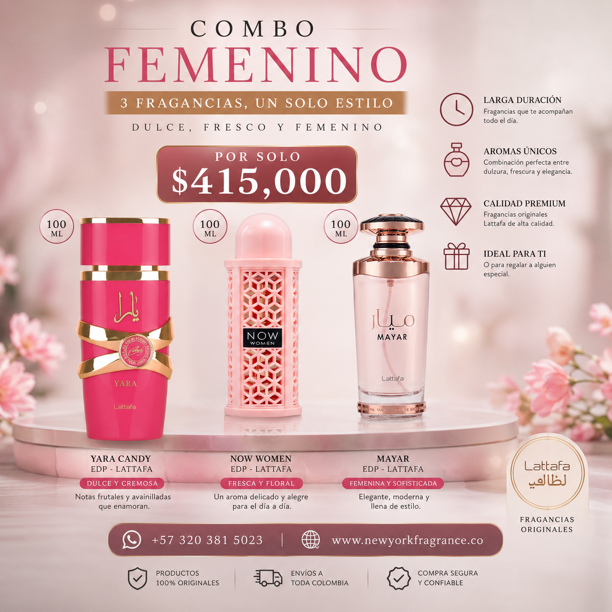 COMBO FEMENINO LATTAFA