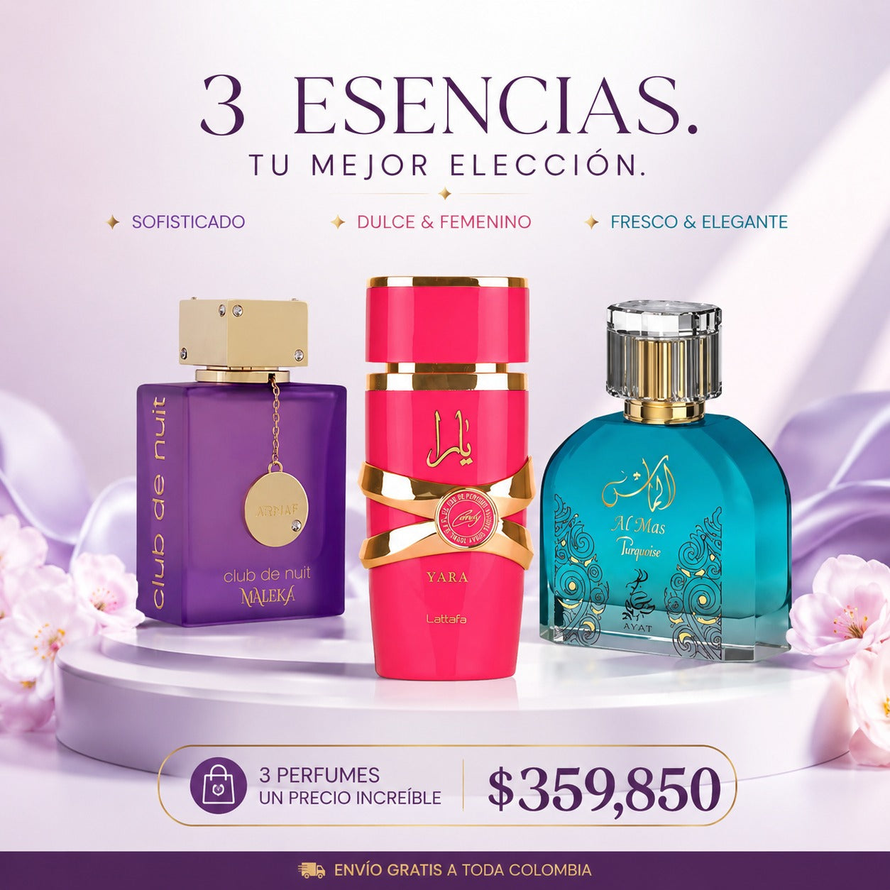 3 perfumes irresistibles en un solo combo