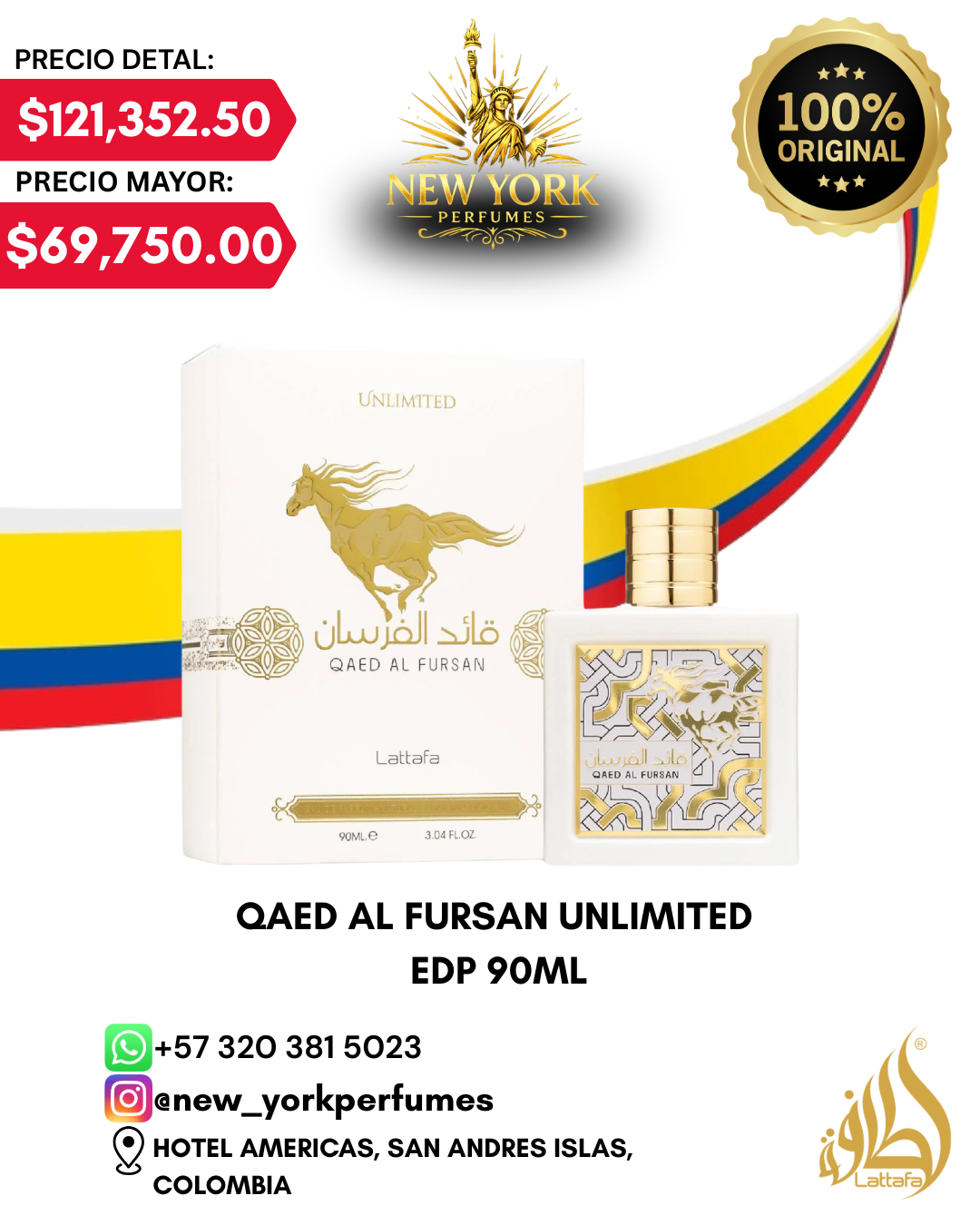QAED AL FURSAN UNLIMITED EDP 90ML de Lattafa