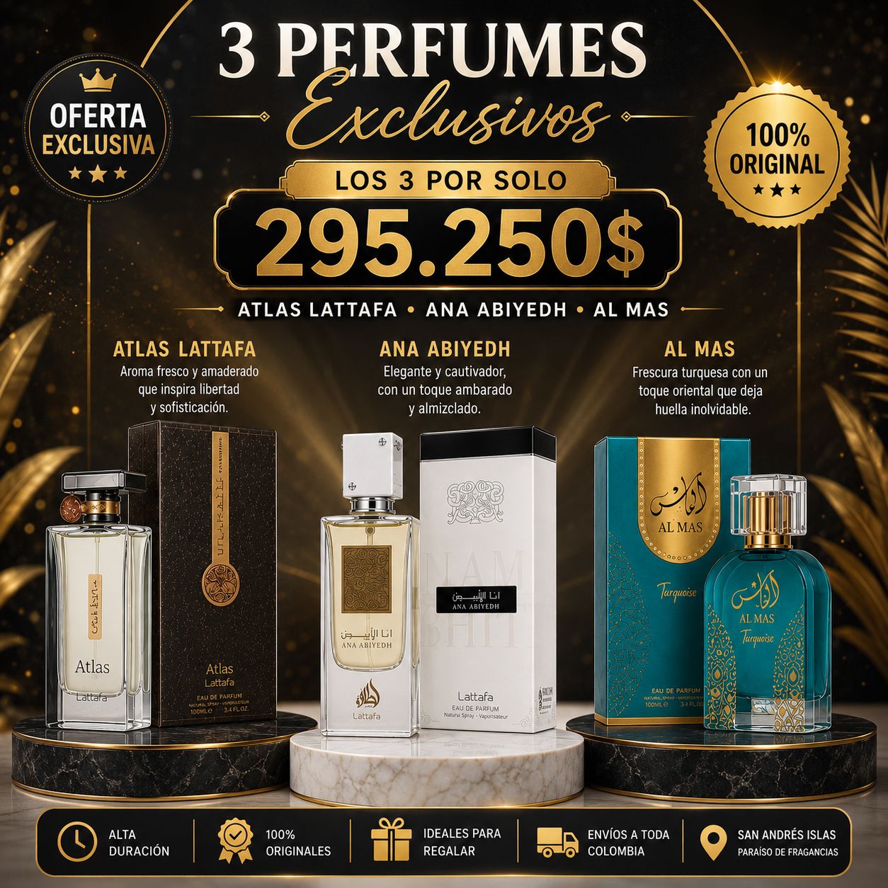 Combo 3 Perfumes Exclusivos – Oferta Especial