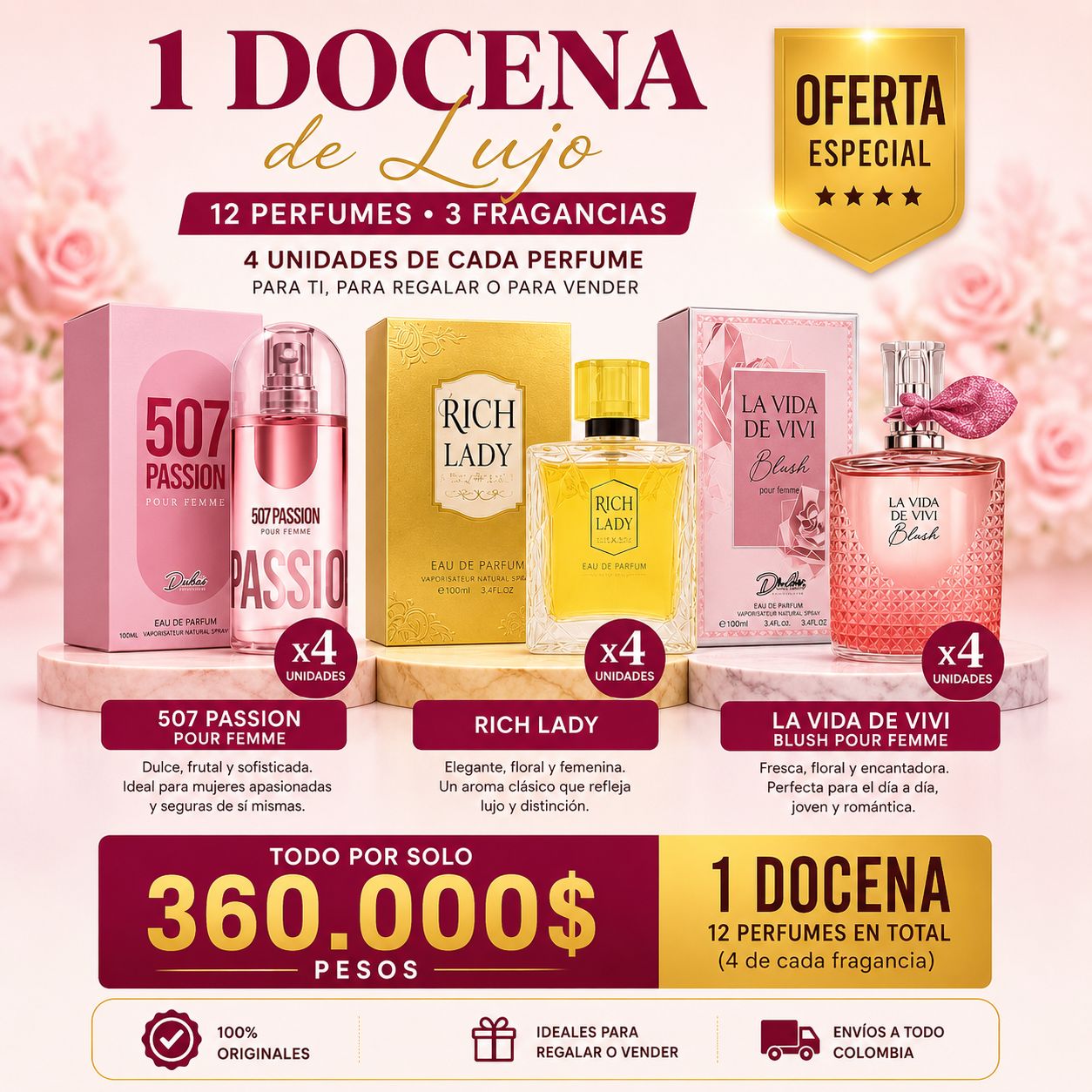 1 Luxury Dozen – 12 Perfumes for $360,000