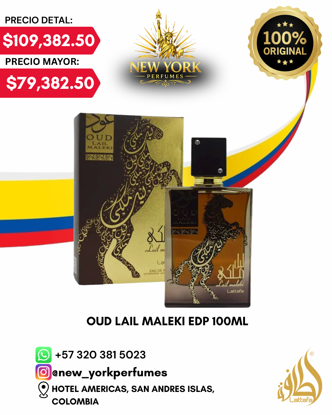 OUD LAIL MALEKI EDP 100ML DE LATTAFA