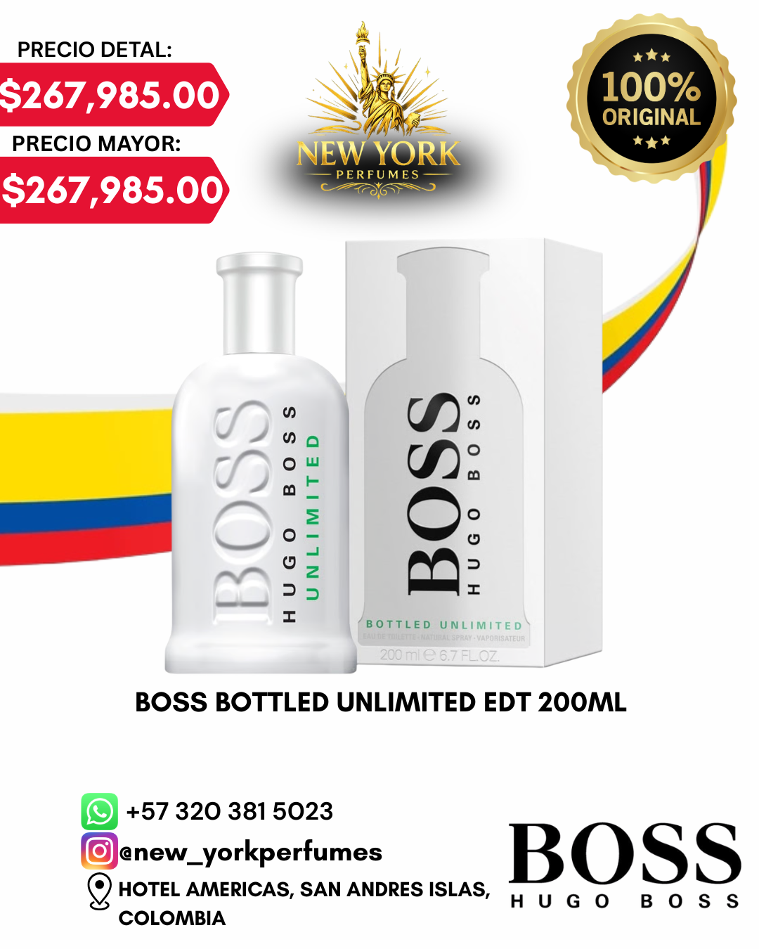 BOSS BOTTLED UNLIMITED EDT 200ML