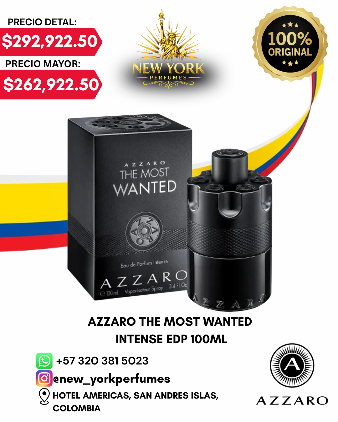 AZZARO THE MOST WANTED INTENSE EDP 100ML