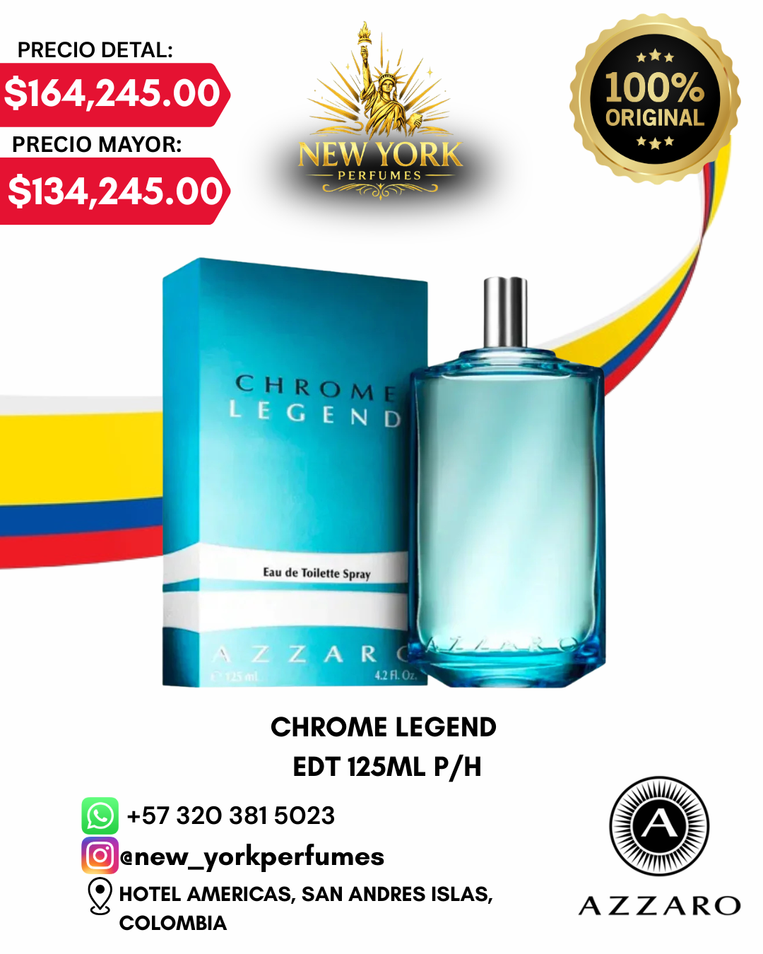 CHROME LEGEND EDT 125ML P/H