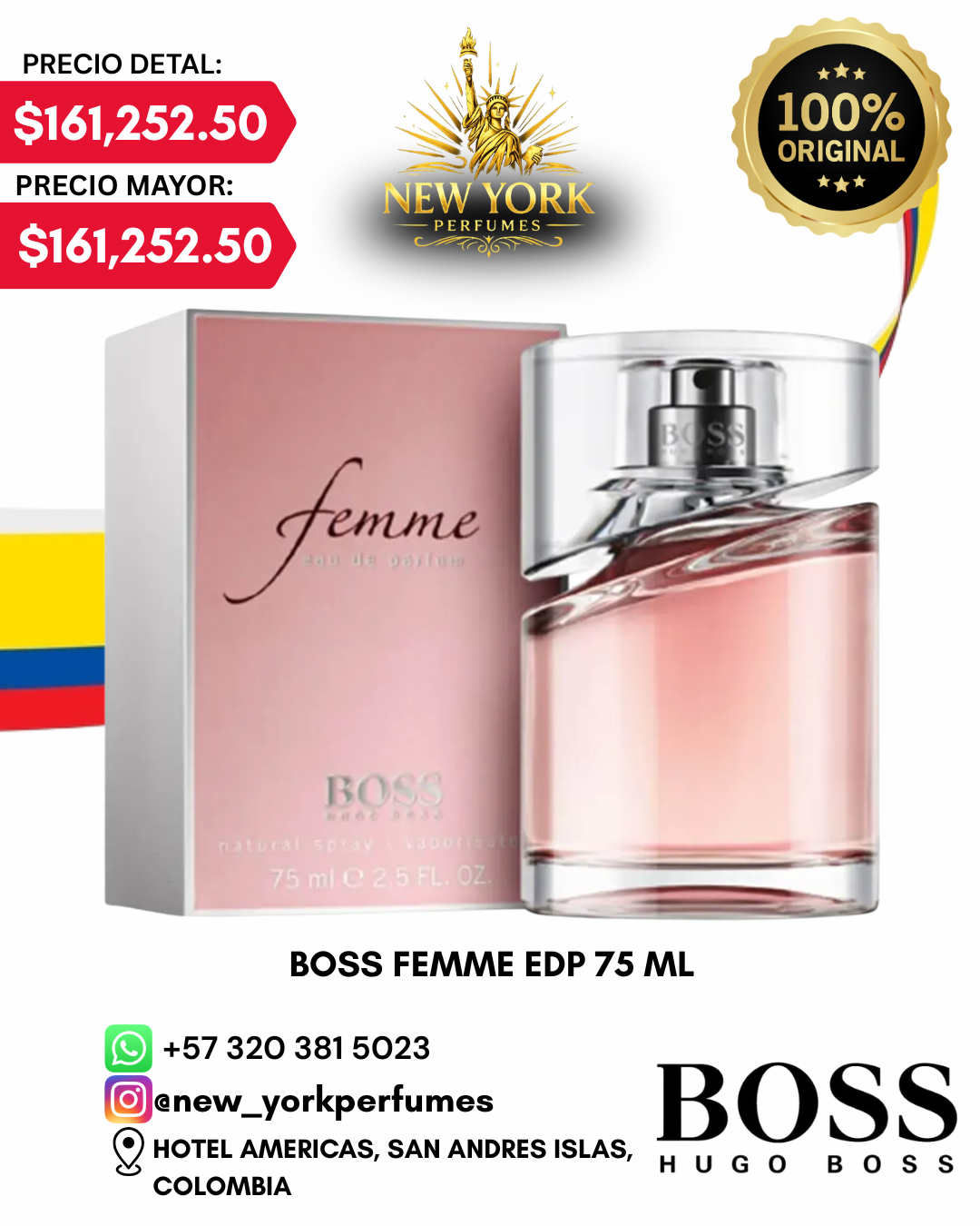 BOSS FEMME EDP 75ML