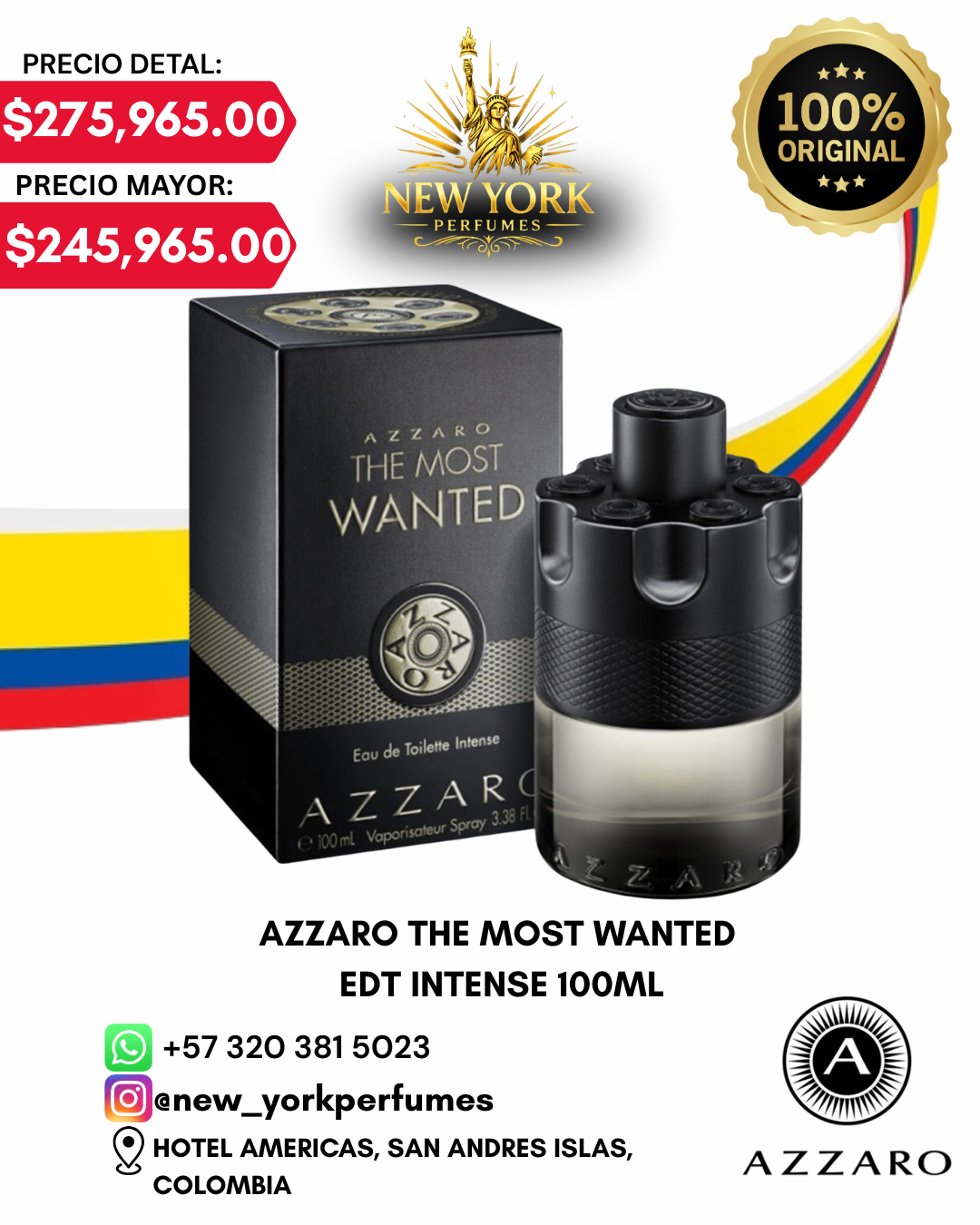 AZZARO THE MOST WANTED EDT INTENSE 100ML