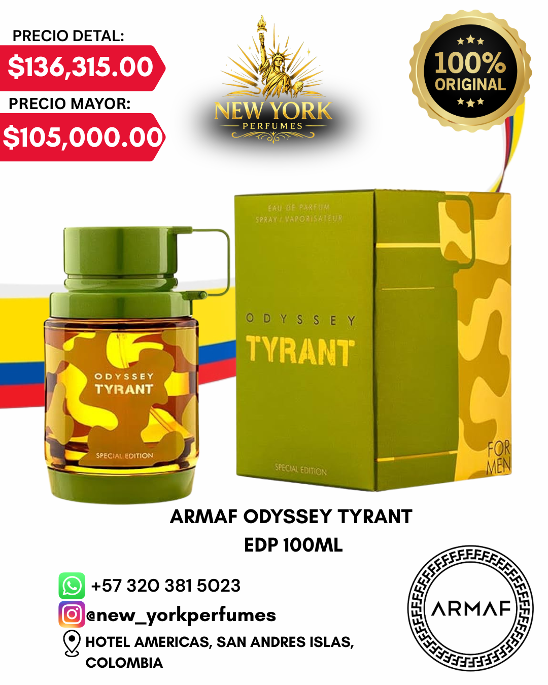 ARMAF ODYSSEY TYRANT EDP 100ML