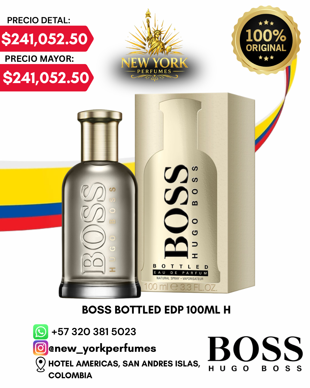 BOSS BOTTLED EDP 100ML H