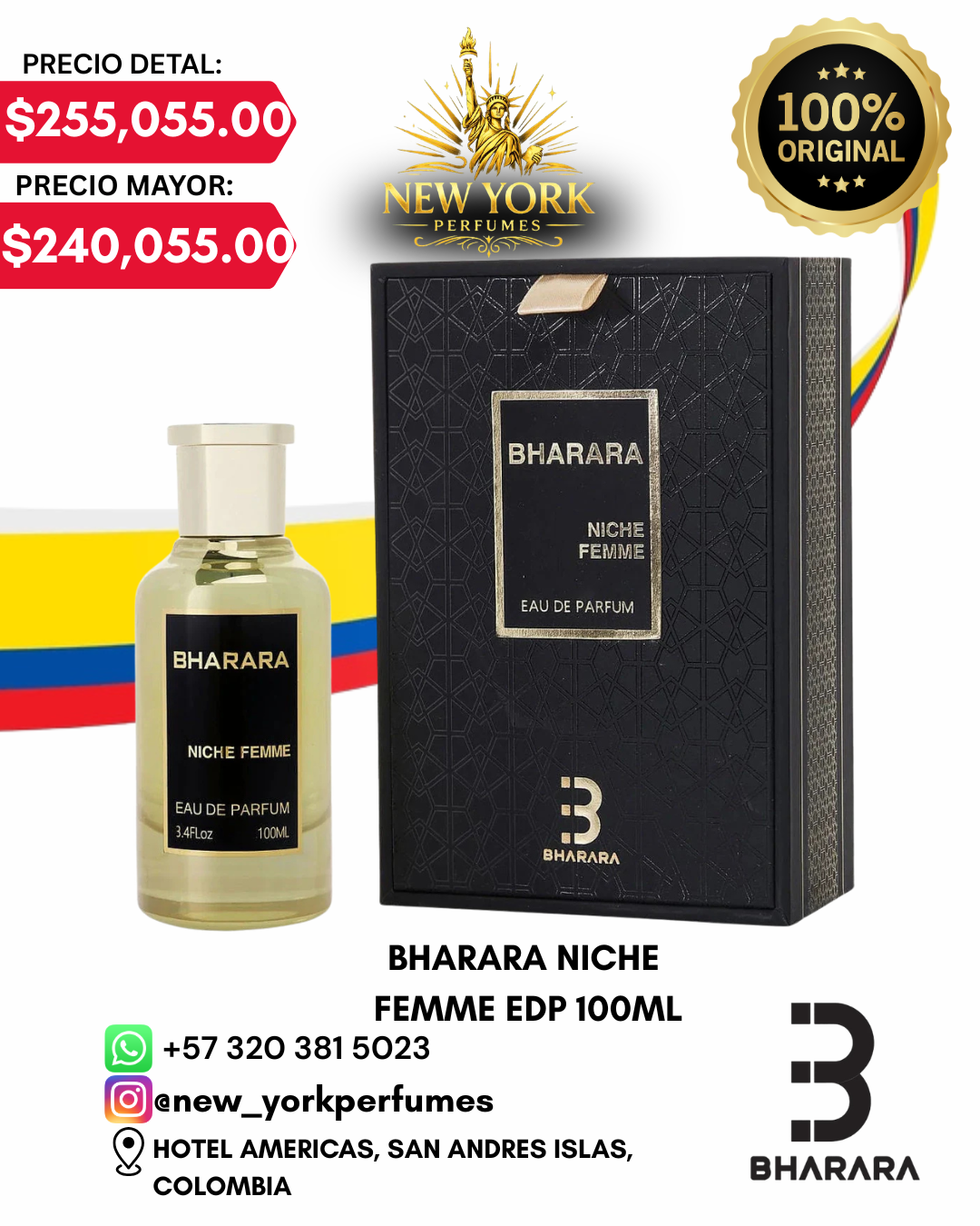 BHARARA NICHE FEMME EDP 100ML