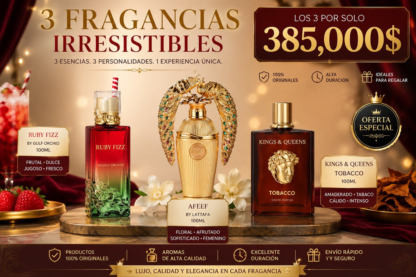 Los 3 por solo 385.000$