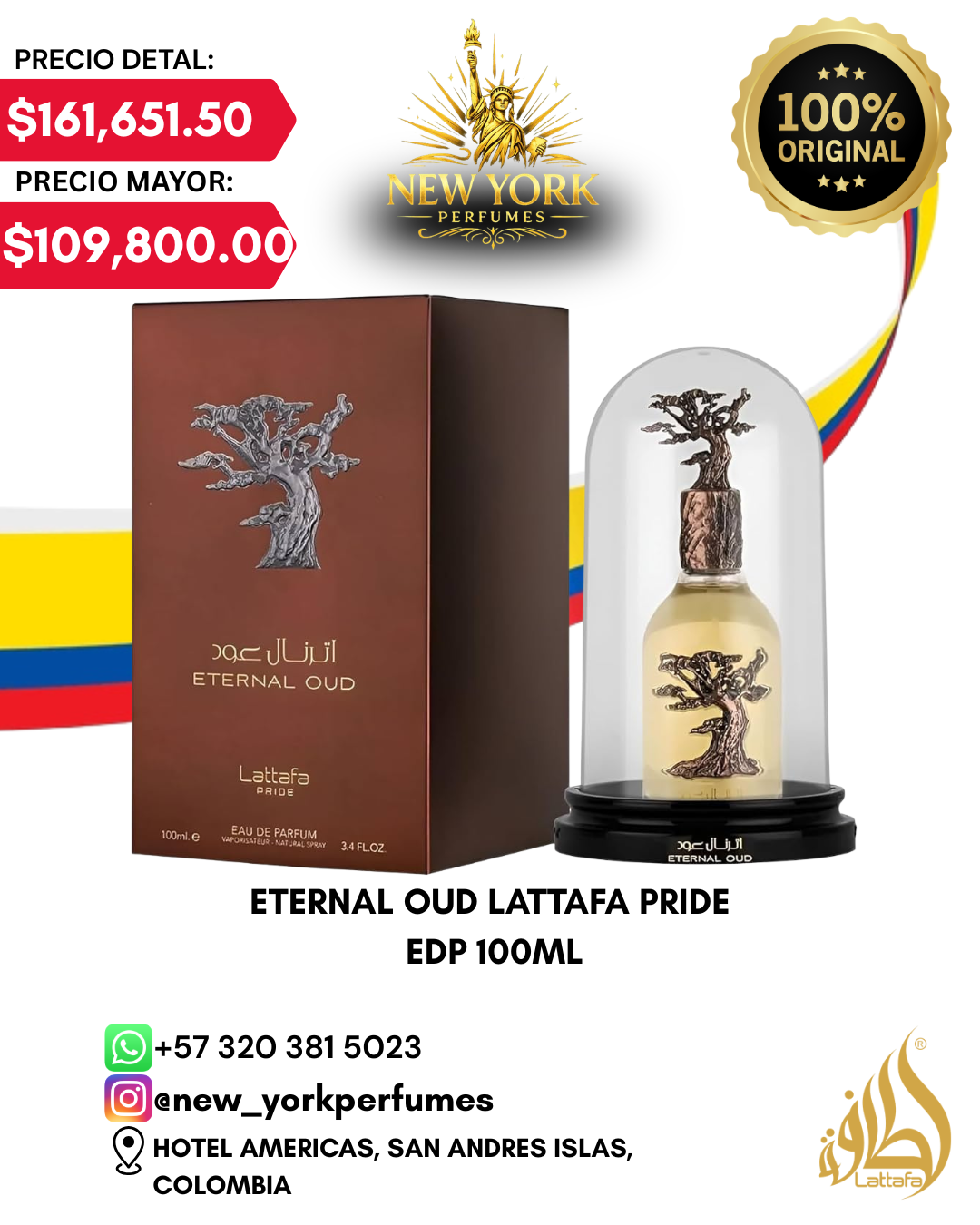 ETERNAL OUD LATTAFA PRIDE EDP 100ML