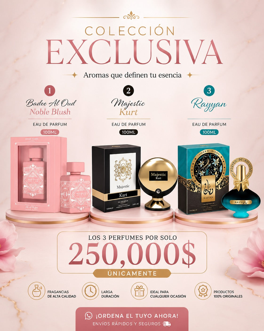 Los 3 perfumes por solo 250.000$