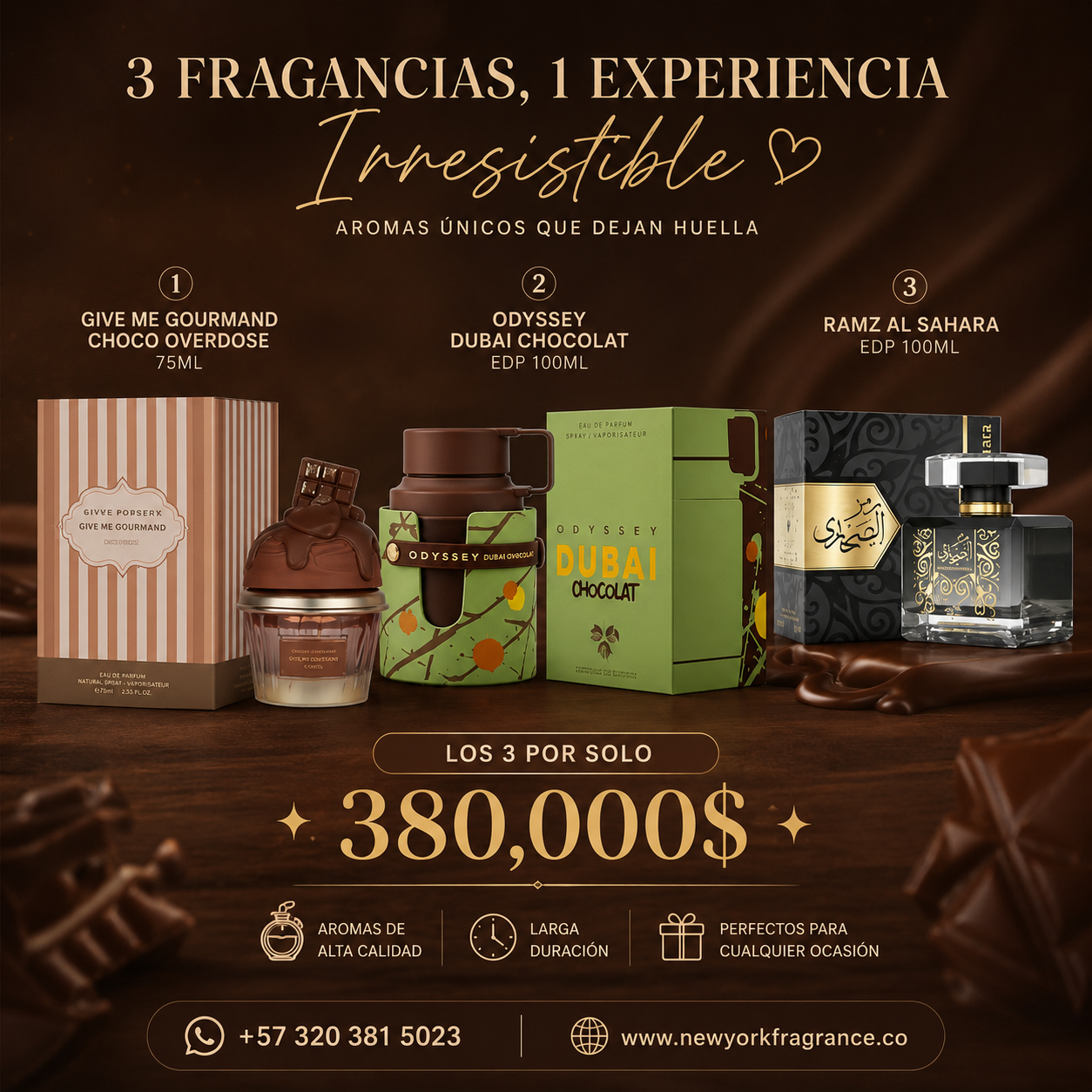 Los 3 perfumes por solo $380.000