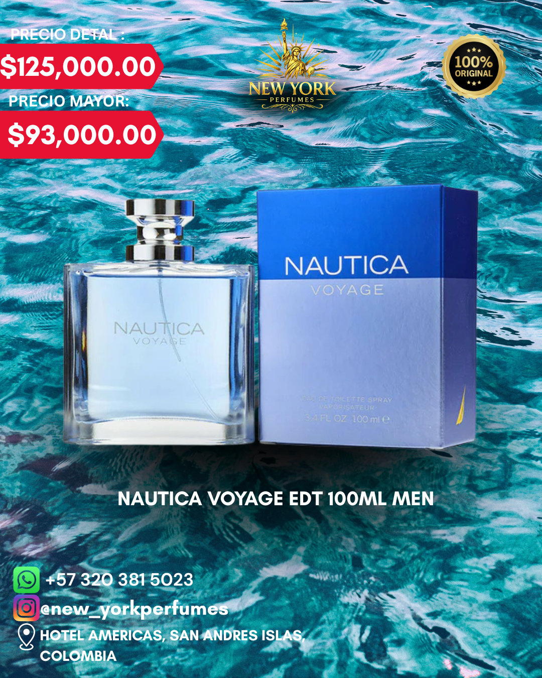 NAUTICA VOYAGE EDT 100ML HOMBRE