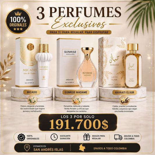 3 Exclusive Perfumes Combo – Elegance and Sophistication