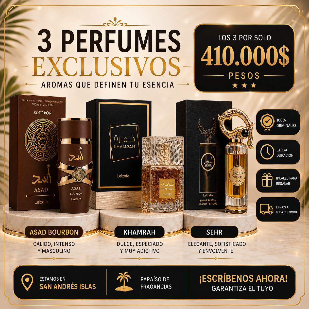 Combo 3 Perfumes Exclusivos – Elegancia e Intensidad