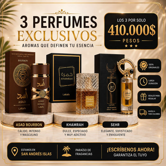 Combo 3 Perfumes Exclusivos – Elegancia e Intensidad