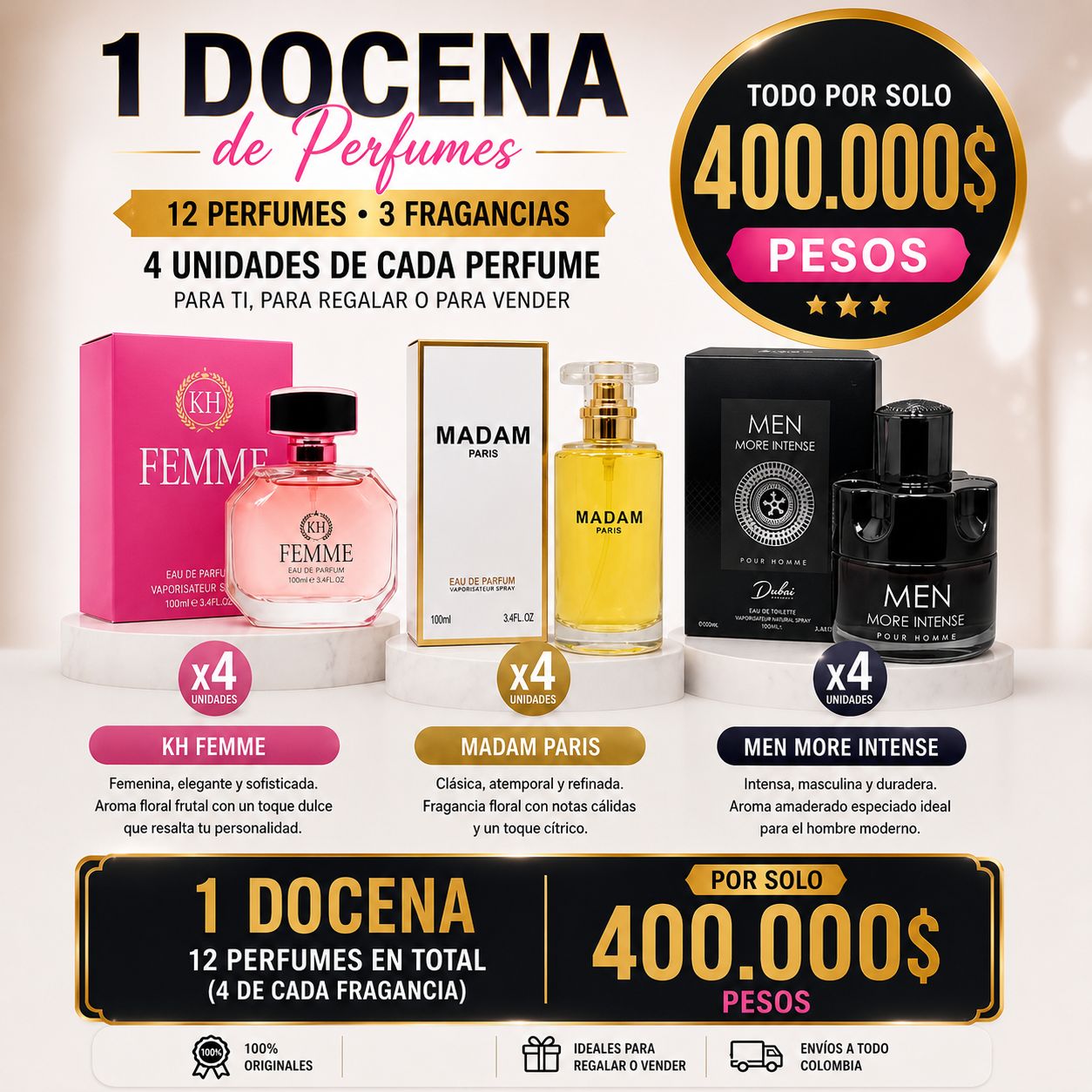 1 Dozen Perfumes – 12 Units for $400,000