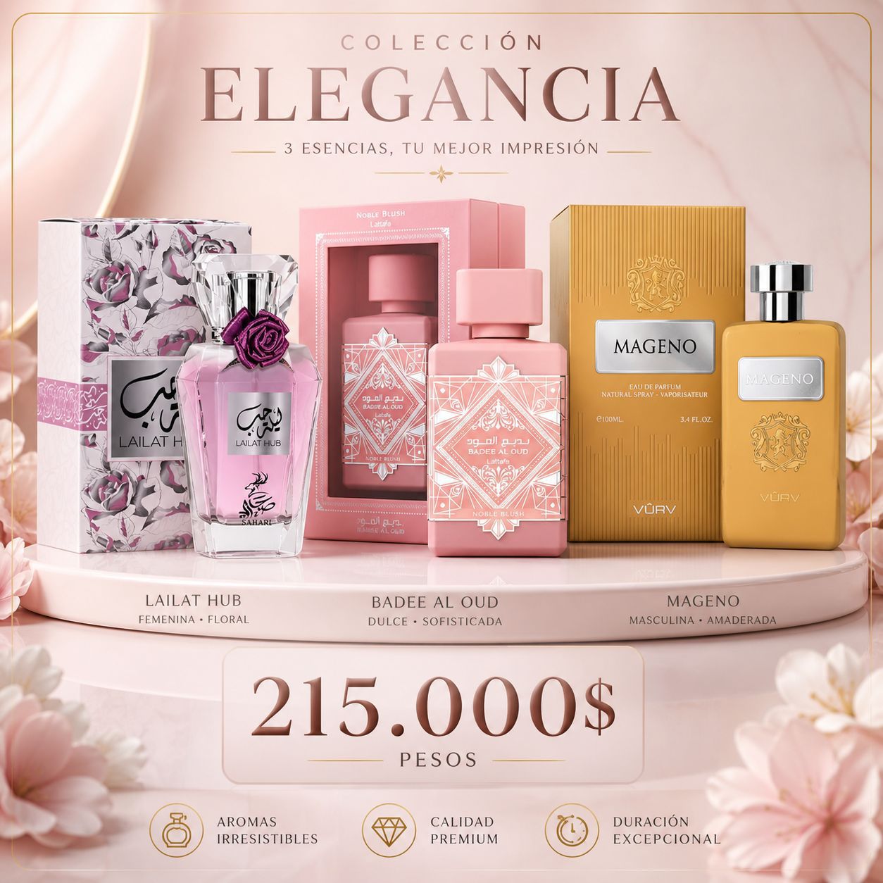 Colección Elegancia – 3 Perfumes Exclusivos